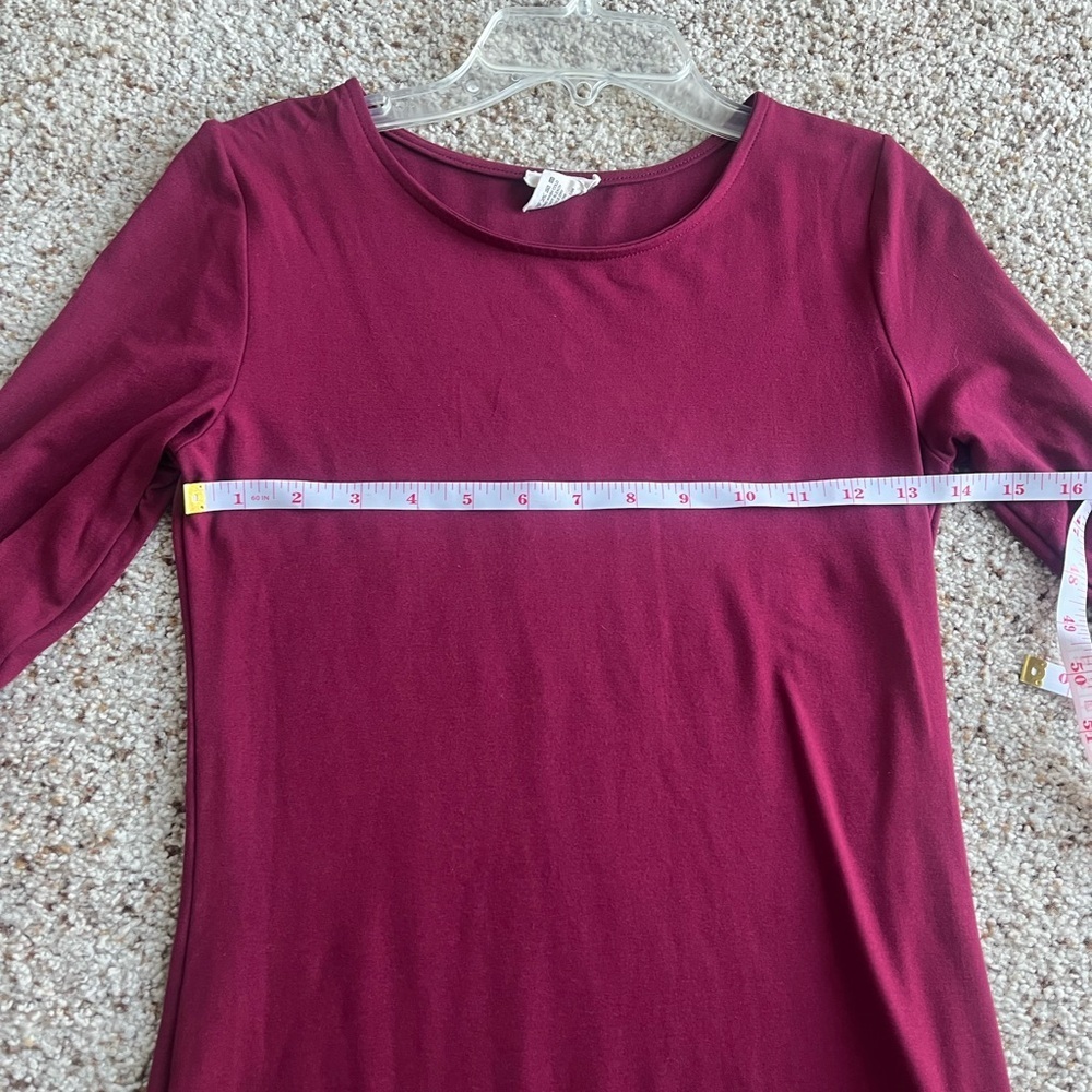 yelete Burgundy Long Sleeve maxi Dress - Picture 5 of 7